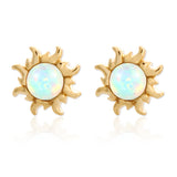 Opal Sun Studs Earrings