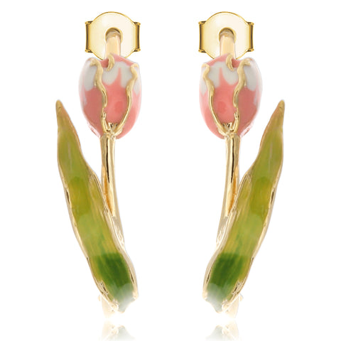 Gemstome CZ Flower Dangle Earrings