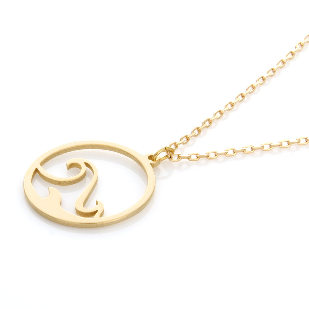 CUTOUT DISC SEA Wave  Necklace