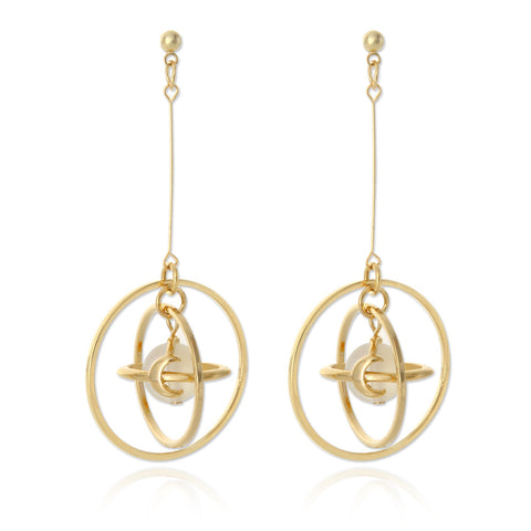 Simply matte gold hoops earrings
