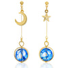 MoonStar Blue Planet Dangle Earrings