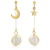 MoonStar White Planet Dangle Earrings