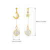 MoonStar White Planet Dangle Earrings