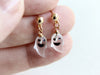 Little Jack O Lantern and Ghost Gold Ball Drop Earrings