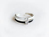 Simple CZ Colorful Enamel Adjustable Ring
