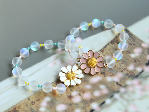 Flower Stem Bangle / Leaf bracelet