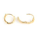 Wave Huggie Small Hoop Earrings 14K Gold Plated