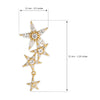 Flowers and Stars Crystal Dangle Drop Earrings