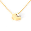 Crescent moon and tiny star necklace