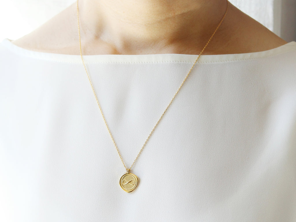 Infinity Wax Seal Necklace