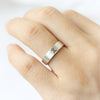 Horizontal King and Queen Ring in sterling silver, Couples Ring, Custom Personalized Initial Ring