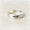 Vertical King and Queen Ring in sterling silver, Couples Ring-Custom Personalized Initial Ring
