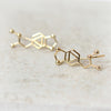 LSD Molecule Ear Climber / gold, silver, Pink gold