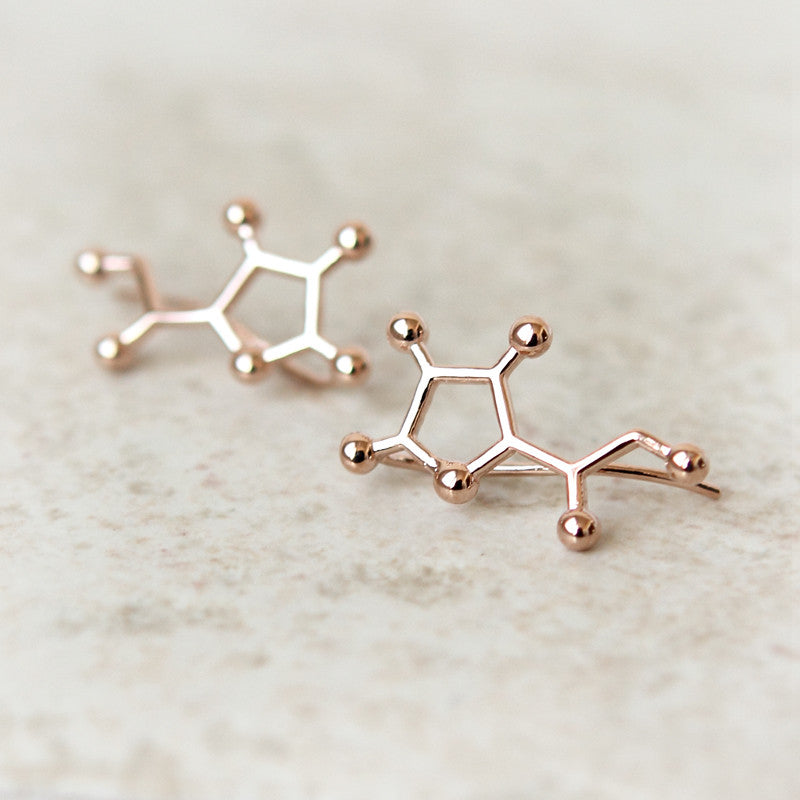 Vitamin C Molecule Ear Climber