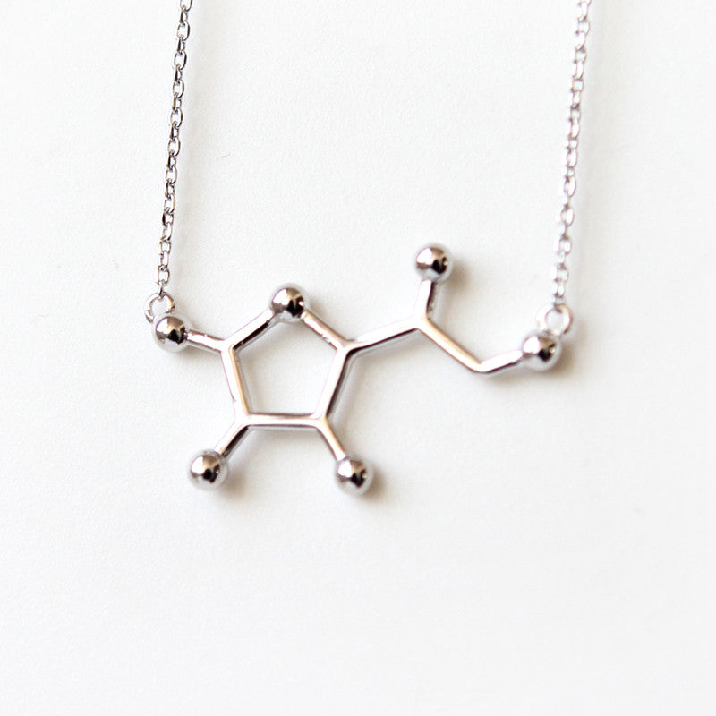 Ecstasy Molecule Necklace / Serotonin Molecule Necklace / Vitamin C Mo –  ttitto shop