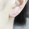Serotonin Molecule Ear Climber / gold, silver