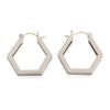 Thick hexagon Huggie Hoop Earrings