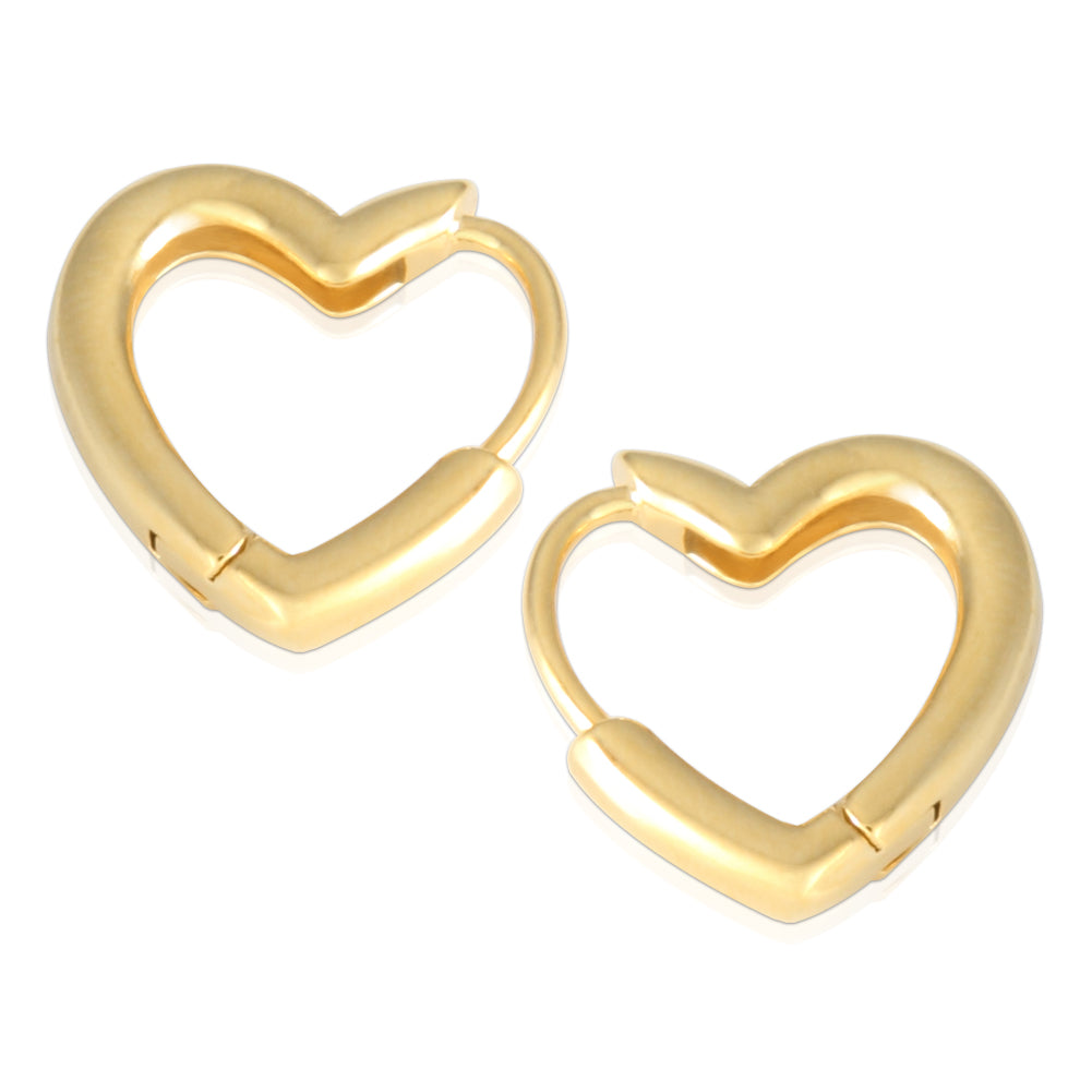 Heart Shape Huggie Hoop Earrings