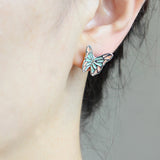 Epoxy Multicolor Butterfly Earrings