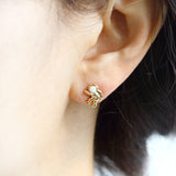 Tiny Opal Astronaut Earrings