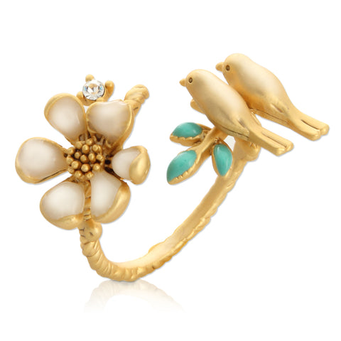Honeycomb and Flower Ring