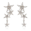 Flowers and Stars Crystal Dangle Drop Earrings