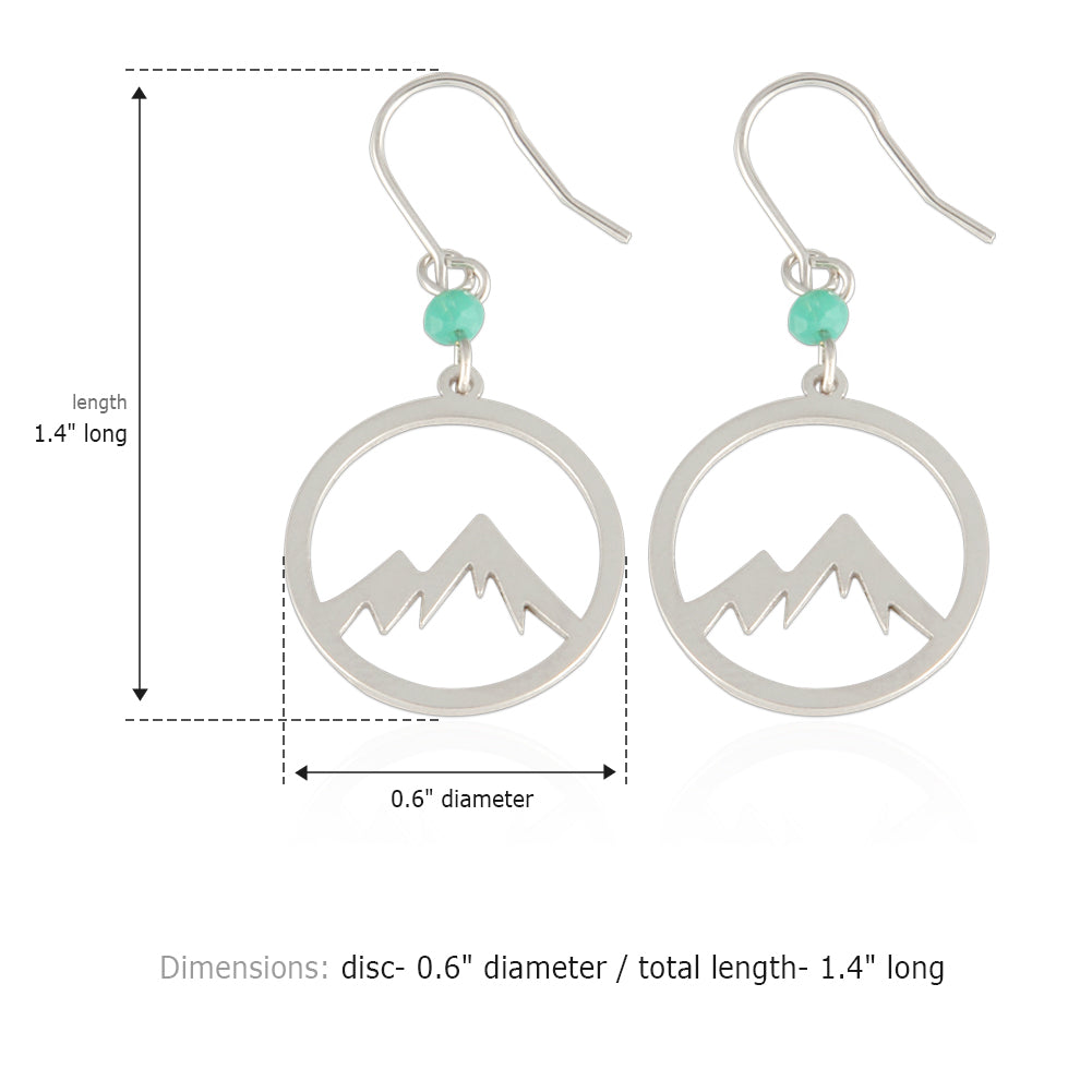 Cut Out Mountain Disc Drop Earrings