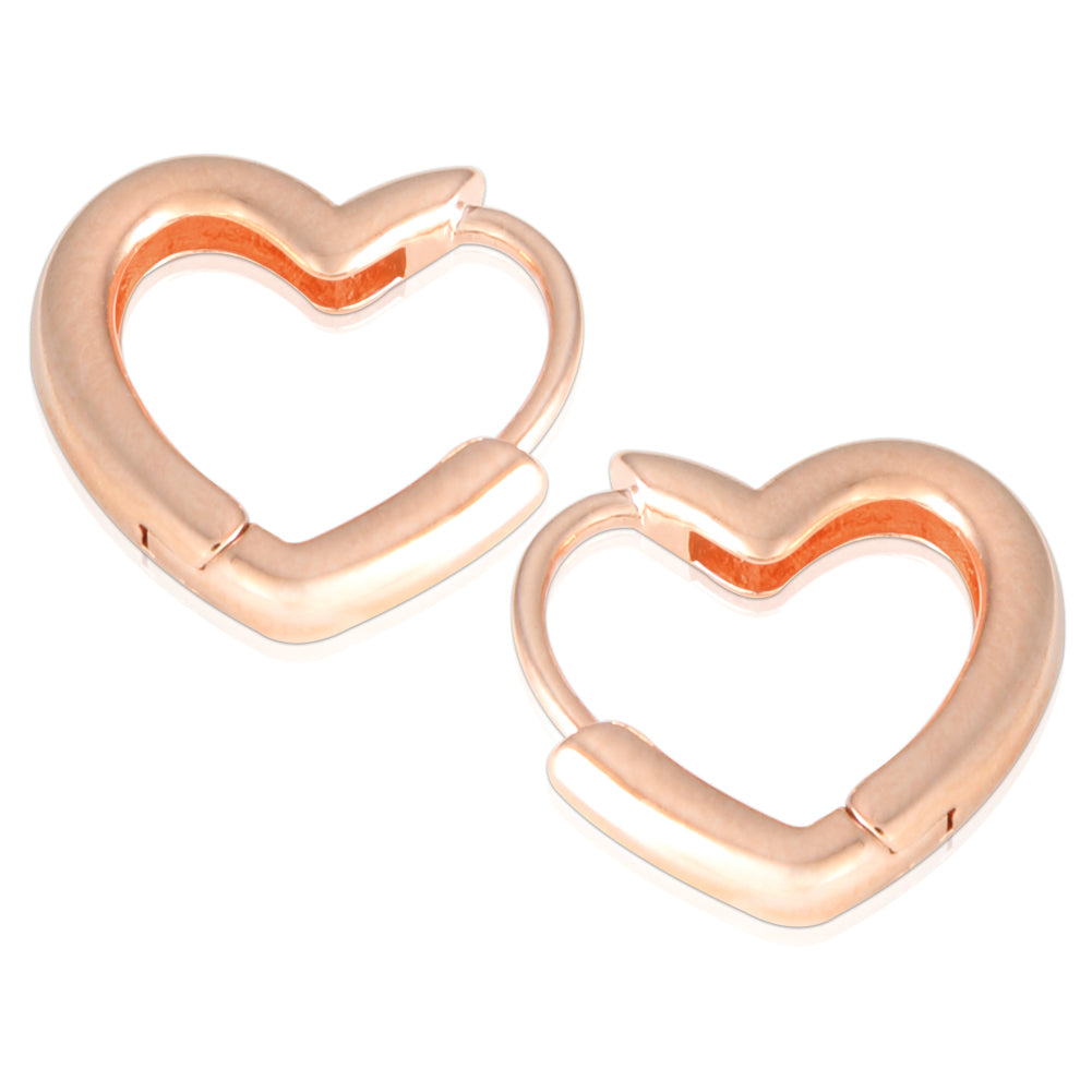 Heart Shape Huggie Hoop Earrings