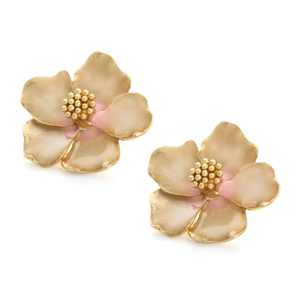 Dogwood Petal Big Flower Earrings – LAONATO