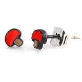 Mushroom_Tiny Black Coated earrings for Girls