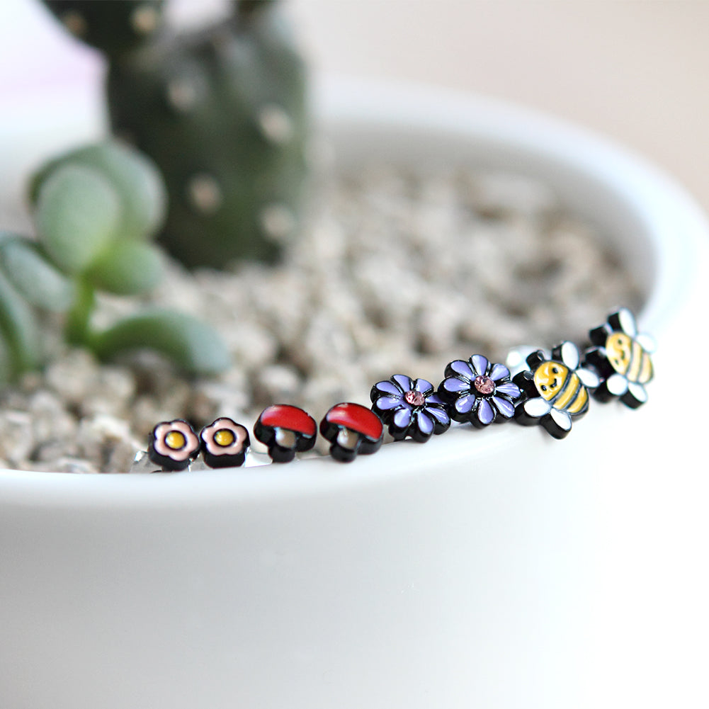 Honeybee_Tiny Black Coated earrings for Girls