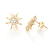CZ Starburst Earrings Studs