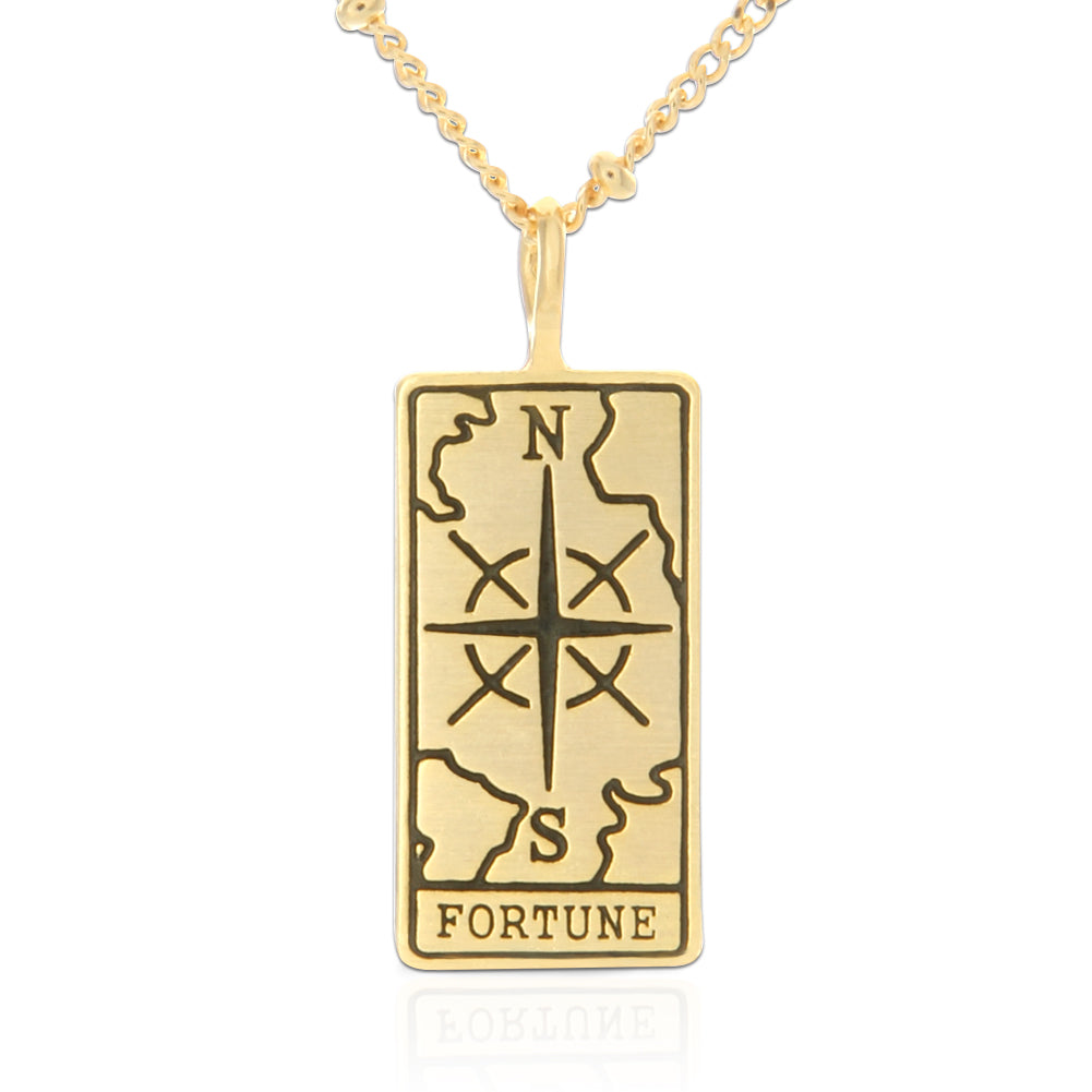 Tarot Card Necklace Fortune, 21"