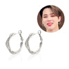 Twisted Dangle Hoop Earrings BTS Same style