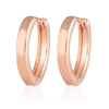 13 mm_Plain Huggie Hoop Earrings 14K Gold Plated