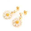 Epoxy Daisy Flower Drop Earrings