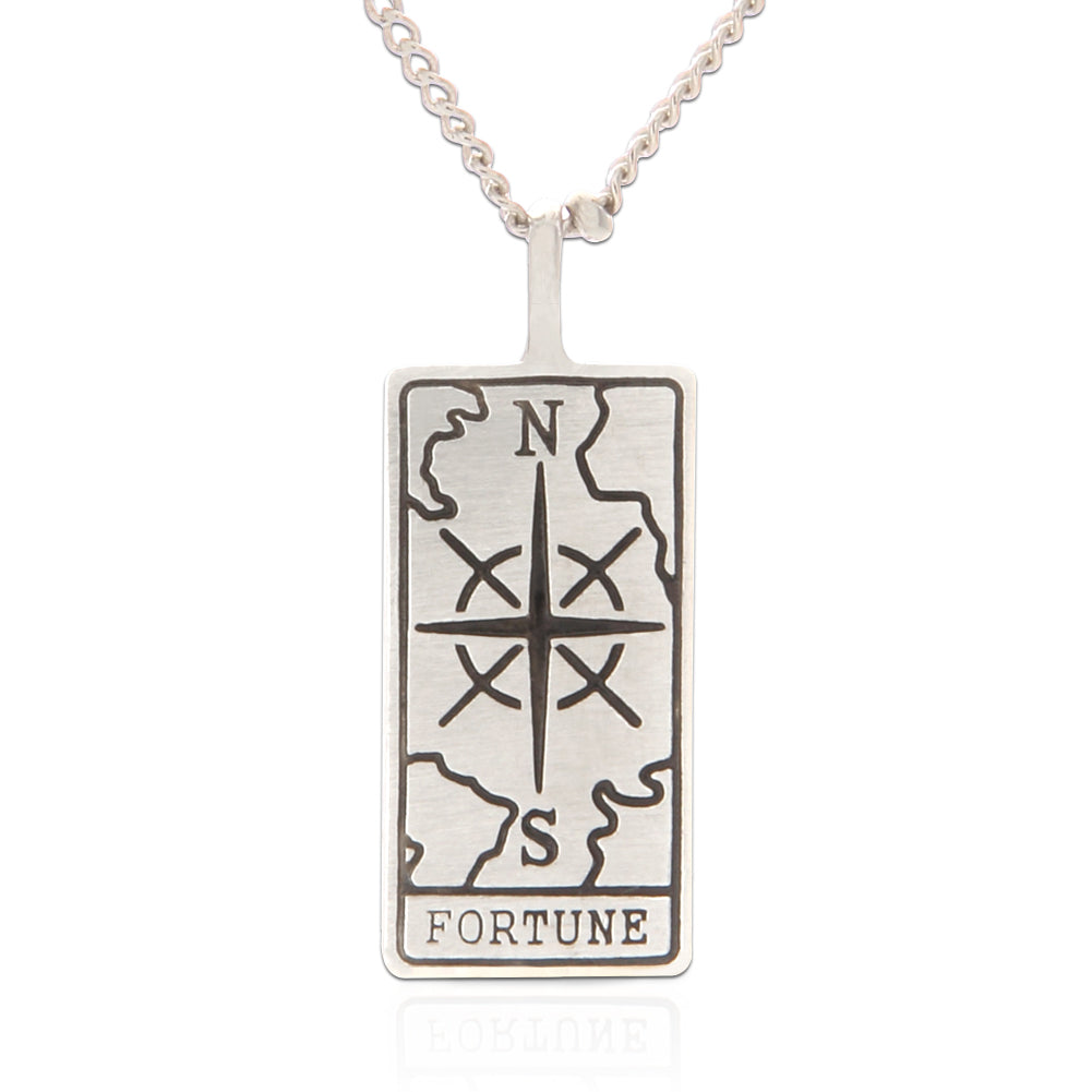 Tarot Card Necklace Fortune, 21"