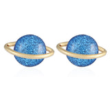 Glitter Beads Saturn Planet Earrings