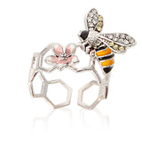 Epoxy Honeybee and Flower ring