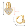 Heart Safety pin Huggie EARRINGS