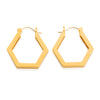 Thick hexagon Huggie Hoop Earrings