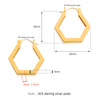 Thick hexagon Huggie Hoop Earrings