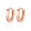 8 mm_ Plain Huggie Hoop Earrings 14K Gold Plated