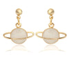 Epoxy Planet Drop Earrings