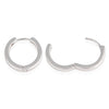 13 mm_Plain Huggie Hoop Earrings 14K Gold Plated