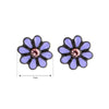 Purple Flower_Tiny Black Coated earrings for Girls