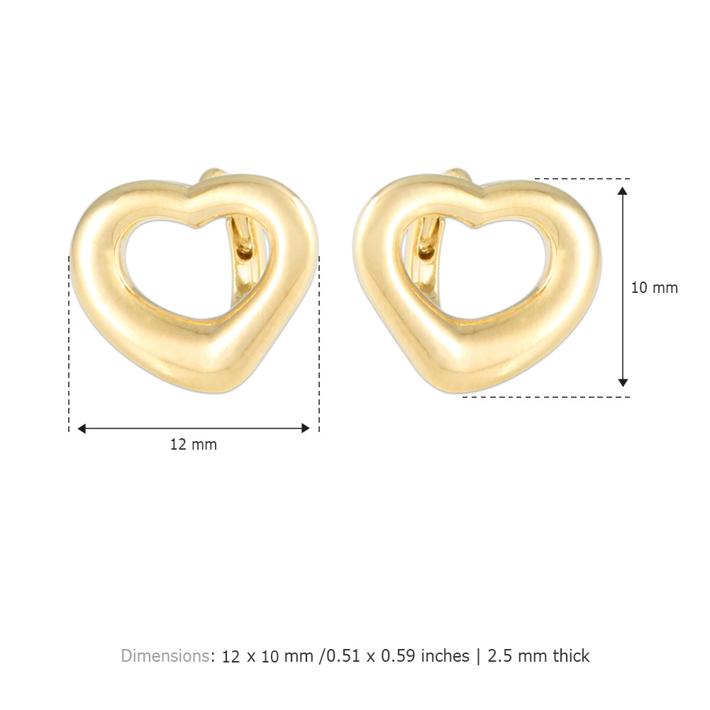 NO.02 Heart Shape Huggie Hoop Earrings