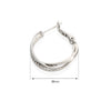 Textured Twist Dangle Hoop Earrings BTS Same style