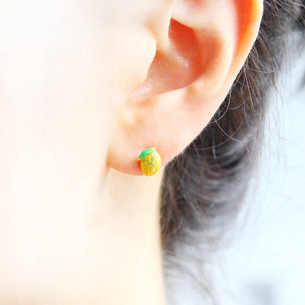 Lemon Cute Fruits Studs Earrings