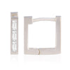 Square Huggie Hoop Earrings in 925 Sterling Silver